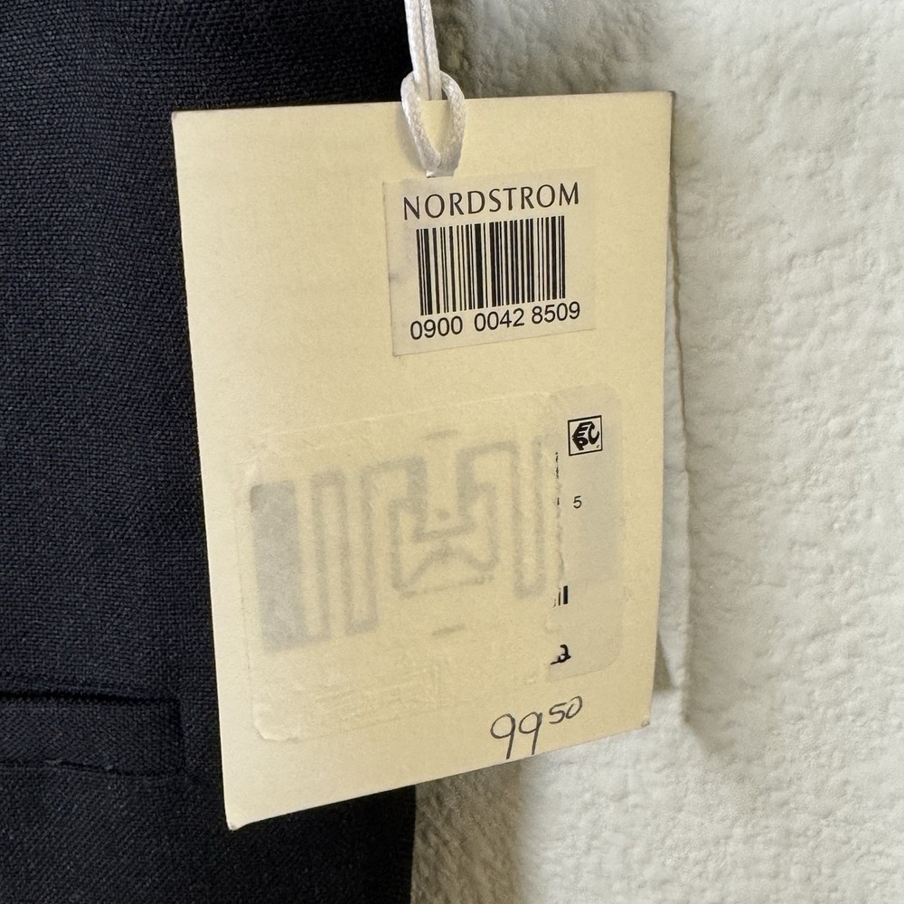 NWT Nordstrom Women's Black Tailored Waistcoat Vest Button Front Career Size M - Picture 5 of 9